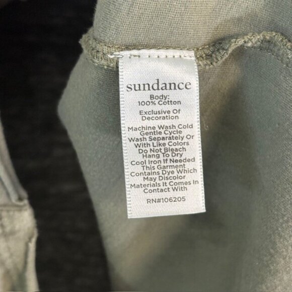 Sundance Catalog Top Womens Small Lace Detail Blouse BOHO Green FLAW - Picture 4 of 6